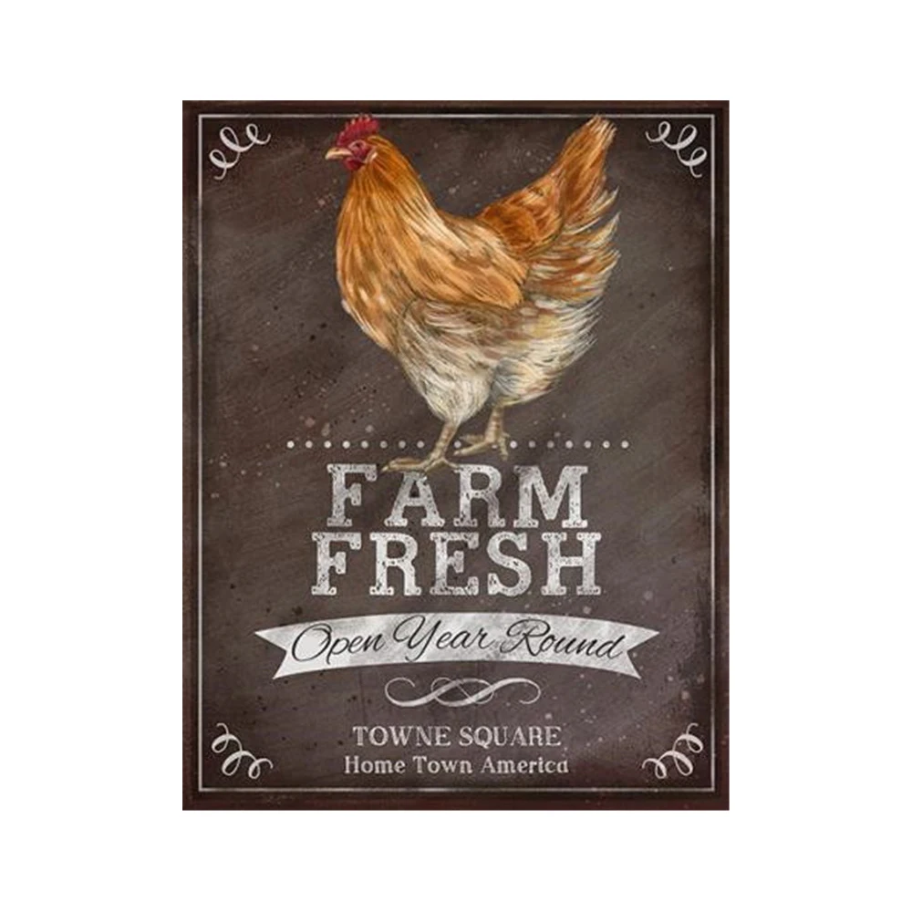 

Набор для алмазной вышивки животных крупного рогатого скота, цыплят, фермерский дом