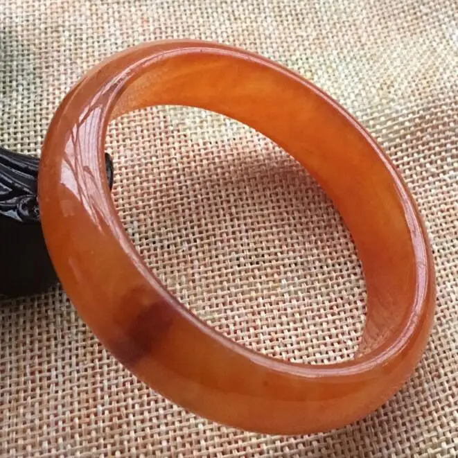 Сертифицированный натуральный желтый красный нефритовый браслет | Украшения и