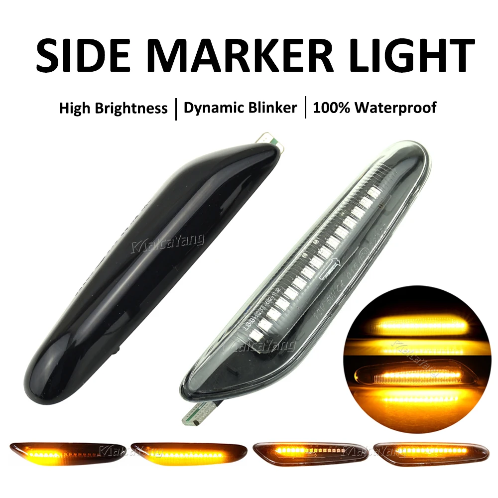Scroll Flashing LED Turn Signal Side Marker Light Dynamic Blinker For BMW X3 E83 X1 E84 X5 X53 E60 E61 E46 E81 E82 E90 E92 E87 | Автомобили