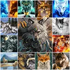 Рисуй сам ,хобби ,Раскраска по номерам, животное, волк, Раскраска по номерам, 4 звезды, 31 цвет, картина по номерам VA-2056