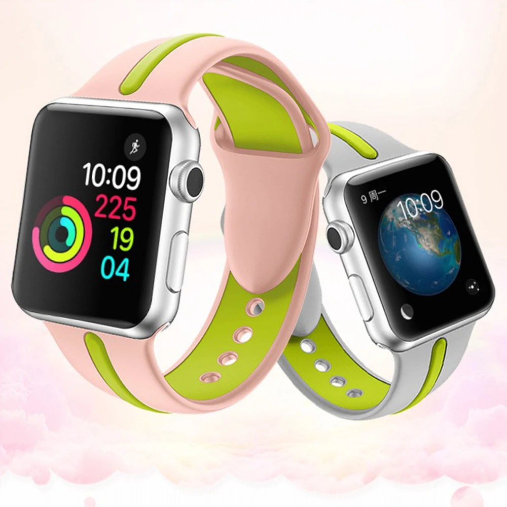 Ремешок для часов apple Watch band apple watch 5 4 band 44 мм iwatch band 42 мм correa 38 мм 40 мм силиконовый ремешок для часов pulseira 3
