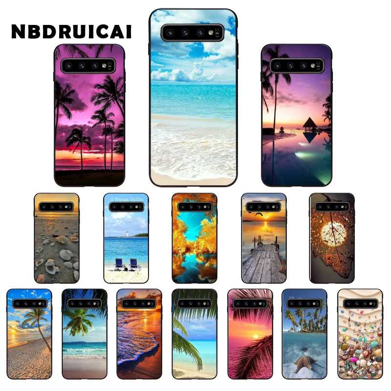 Чехол для телефона NBDRUICAI с океанским пляжем высокого качества samsung S9 plus S5 S6 edge S7 S8