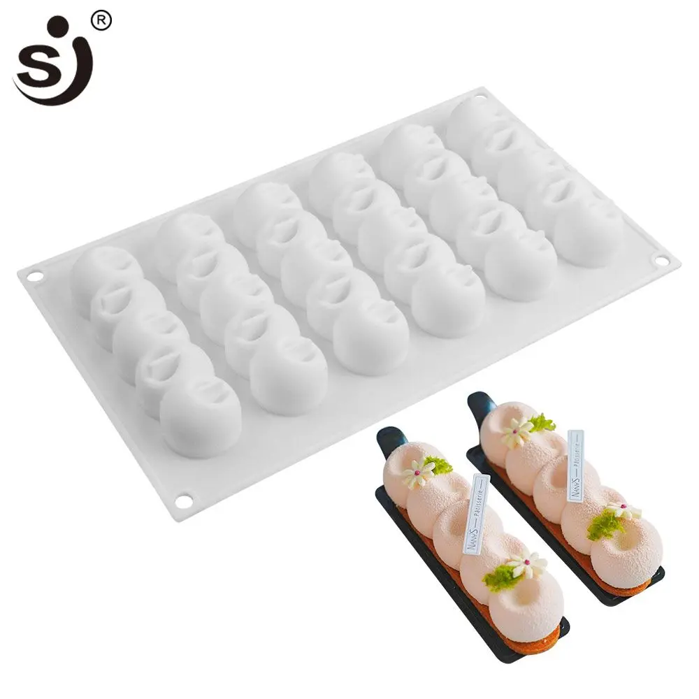 SJ оптовая продажа 3d силиконовая форма мусс торт 8-Line Длинные Формы для выпечки