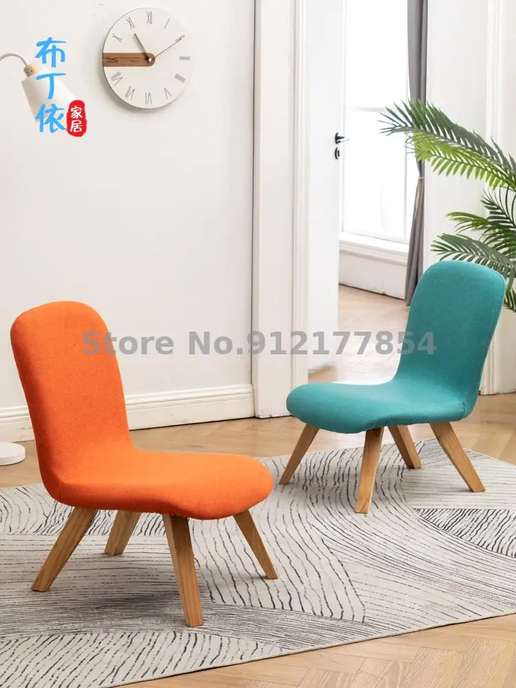 Маленькая скамейка для дома короткий стул взрослых гостиной с тканевой спинкой