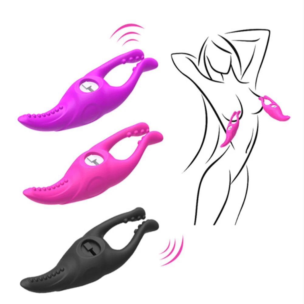 Секс точки G Стимуляция клитора вибрирующий зажим для сосков фаллоимитатор