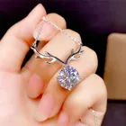 Ювелирные изделия inbeaut, из серебра 925 пробы, с муассанитами, 5 ct D, в форме животных, кулон, ожерелье, элегантные