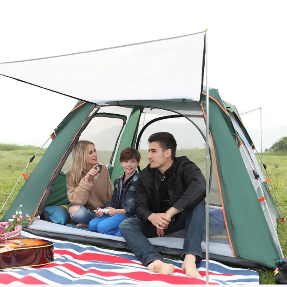 

Automatic Outdoor Camping Tent Durable Waterproof Family Large Tents 3-4 Person Easy Setup Tent for Beack Garden Fishing