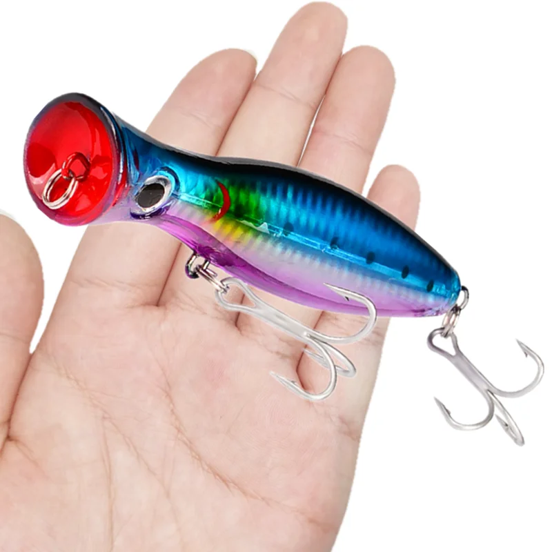 

1 Pcs 13cm 43g Big Popper Fishing Lure Crankbait Iscas Artificial Wobblers ABS Hard Bait Pesca Bass Carp Pike Fishing Tackle