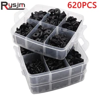 620 pcs car retainer clips plastic fasteners kit fender rivet clips for ford toyota for honda chrysle car interior accessories