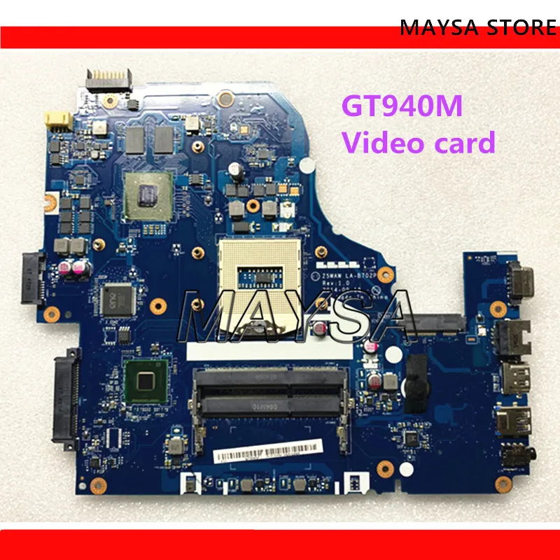 Z5WAW LA B702P NBMV211001 подходит для Acer Aspire E5 572G системная плата ноутбука DDR3L S947 HM86 GeForce 940M