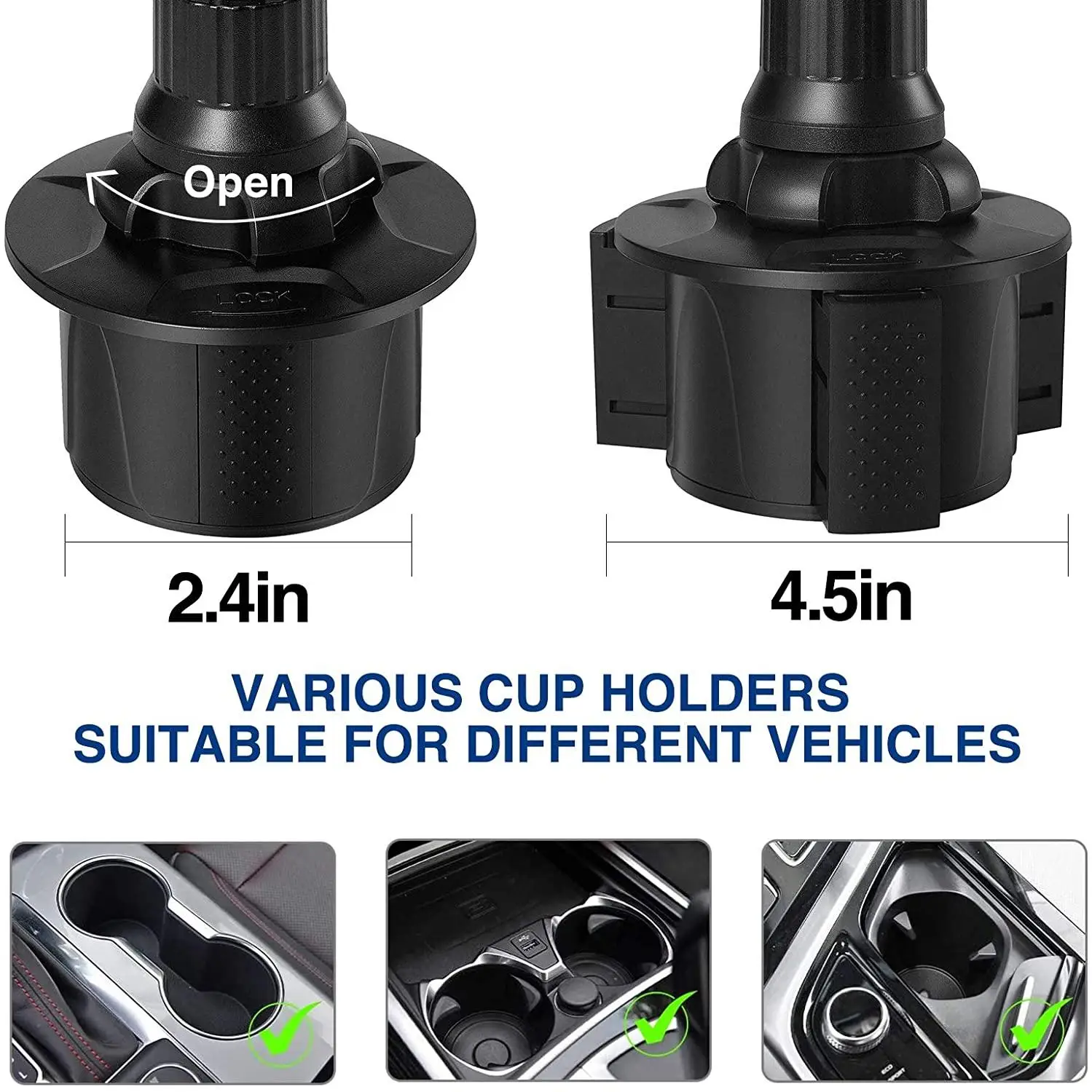 car cup phone holder upgrade cell phone cupholder cradle mount universal phone holder for car 360° with extendable and adjustabl free global ship