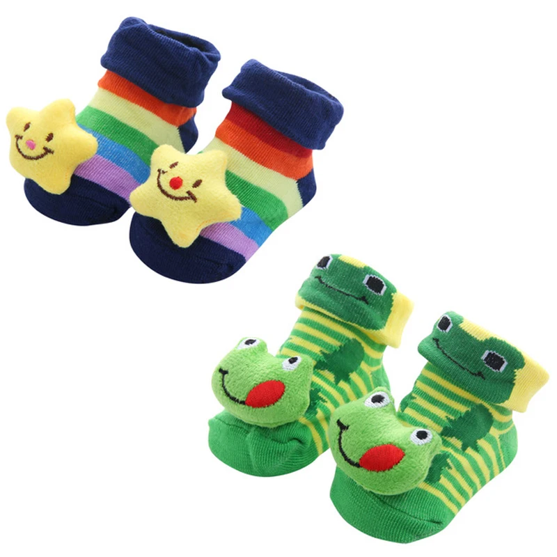 Детские Резиновые Нескользящие носки с изображением мультяшных животных| |