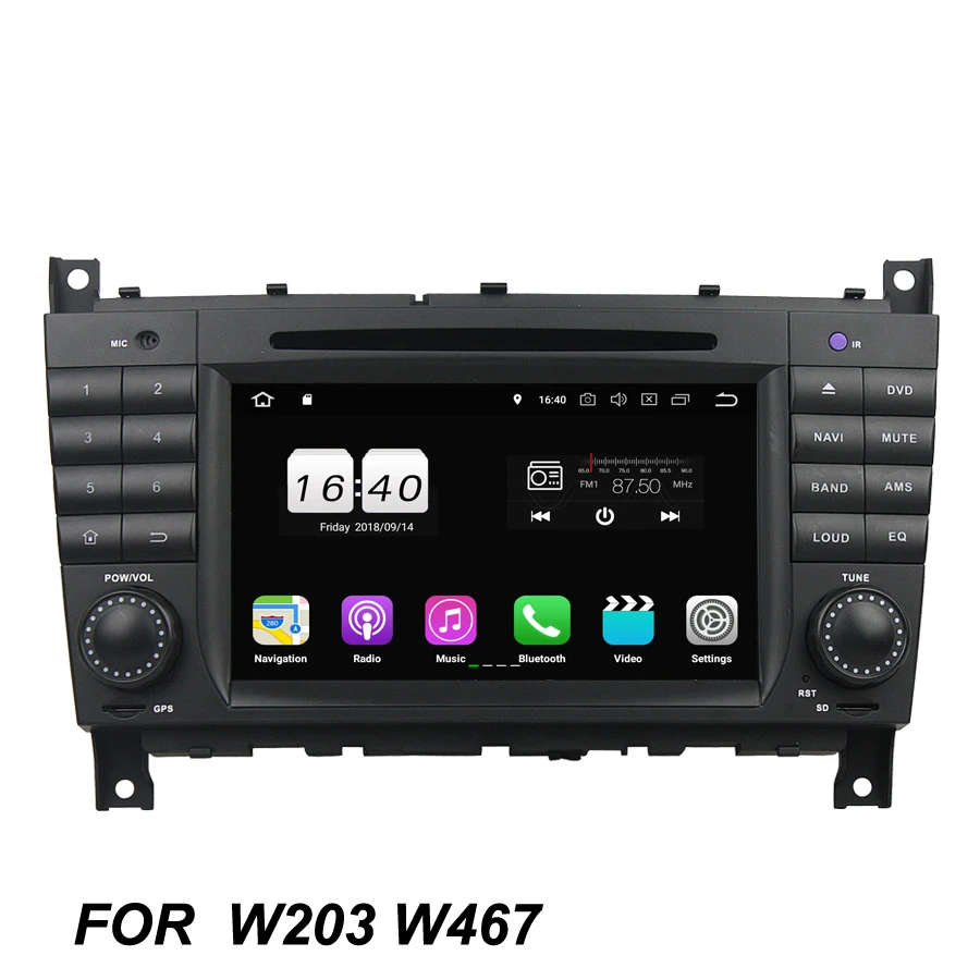 Для Benz W203 W467 W209 W219 TDA7851 Android 9 0 2 Гб ОЗУ автомобильный DVD плеер Wifi 4G радиоприемник RDS