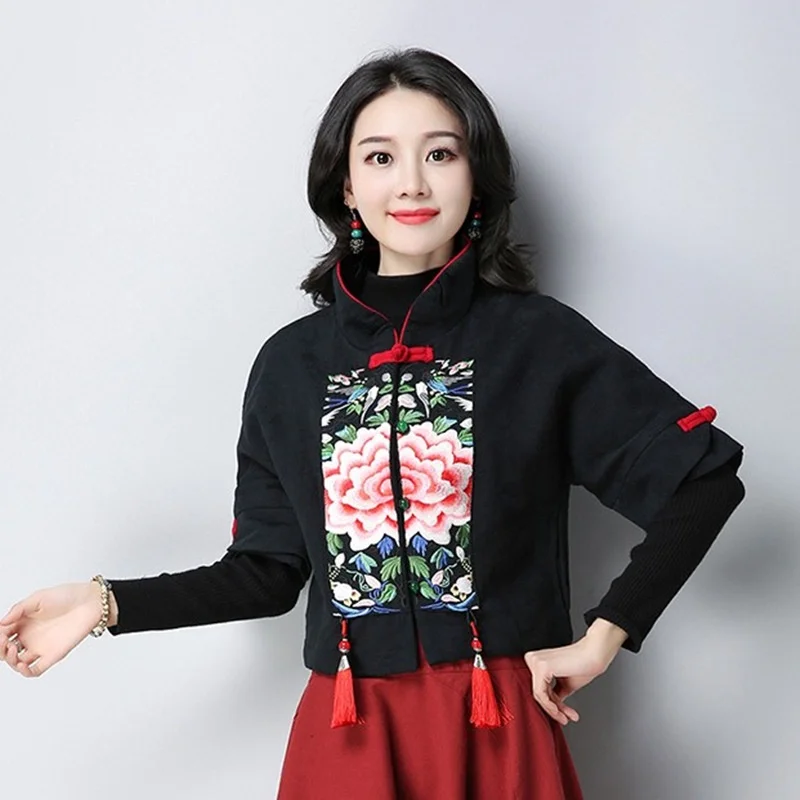 Топ Ципао с вышивкой в этническом стиле традиционная китайская одежда для женщин