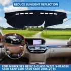 Анти-скольжения Анти-УФ коврик приборной панели крышки Панель Dashmat защиты ковровых покрытий для Mercedes Benz S класса W221 S320 S400 2006-2013 Аксессуары