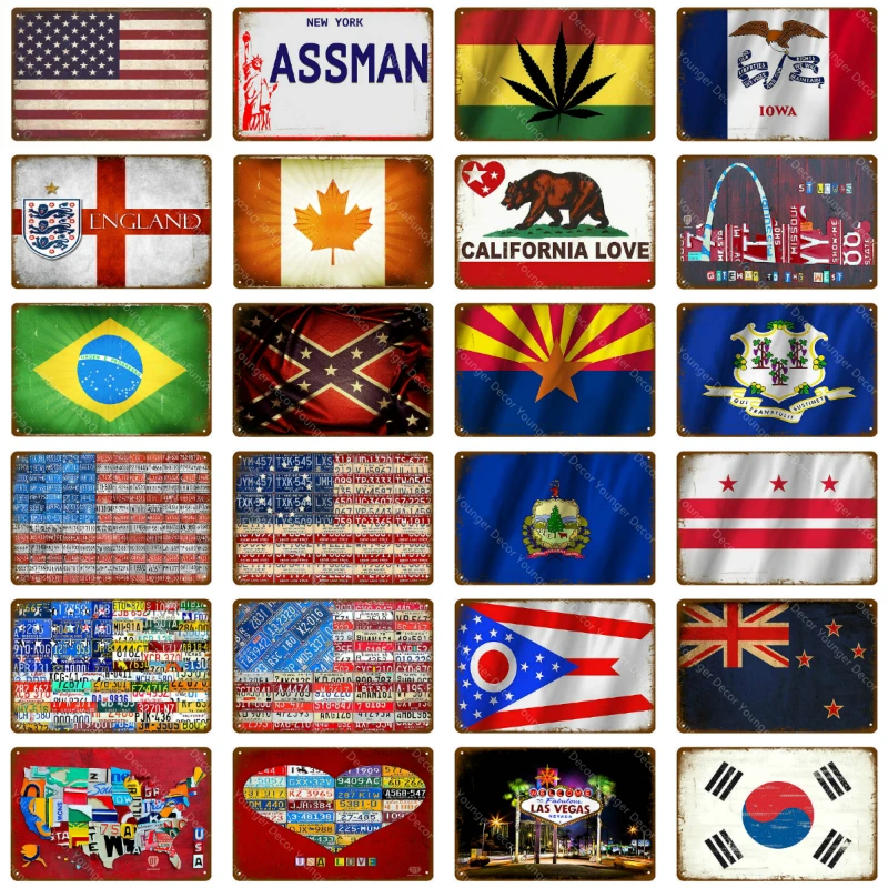 Американский бразильский канадский национальный флаг настенное украшение