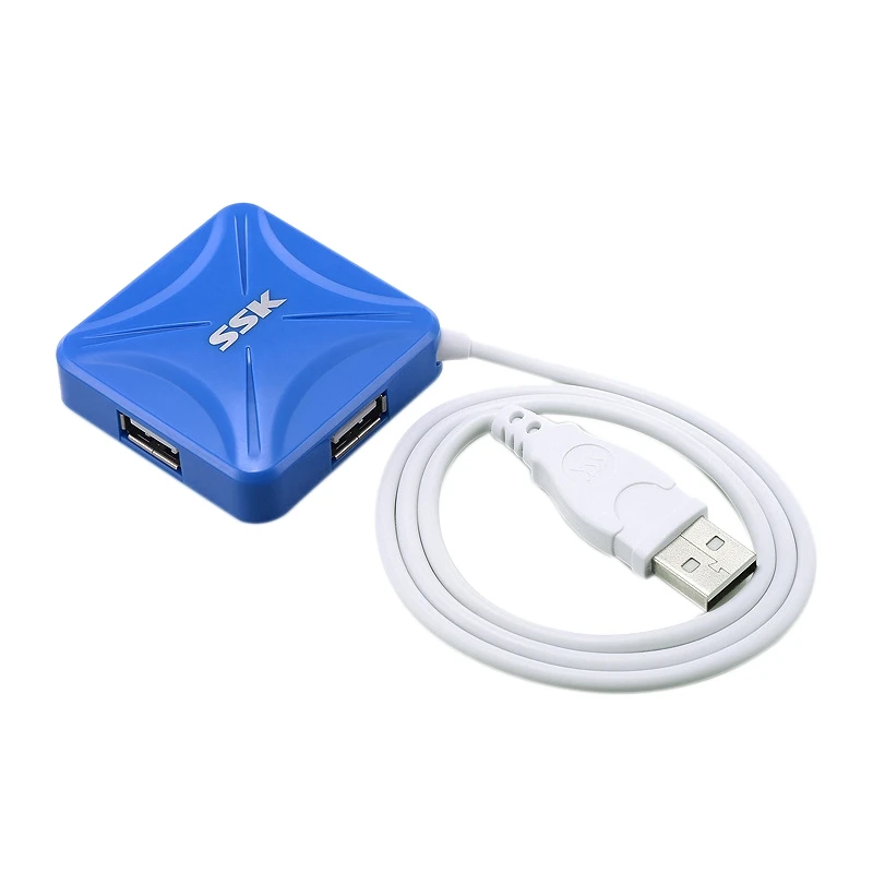 

SSK SHU027 USB2.0 HUB One for Four 4-Port HUB Computer Compatible System: Windows XP/ Vista/7, Linux2.4, Mac OS 9.1 or Higher