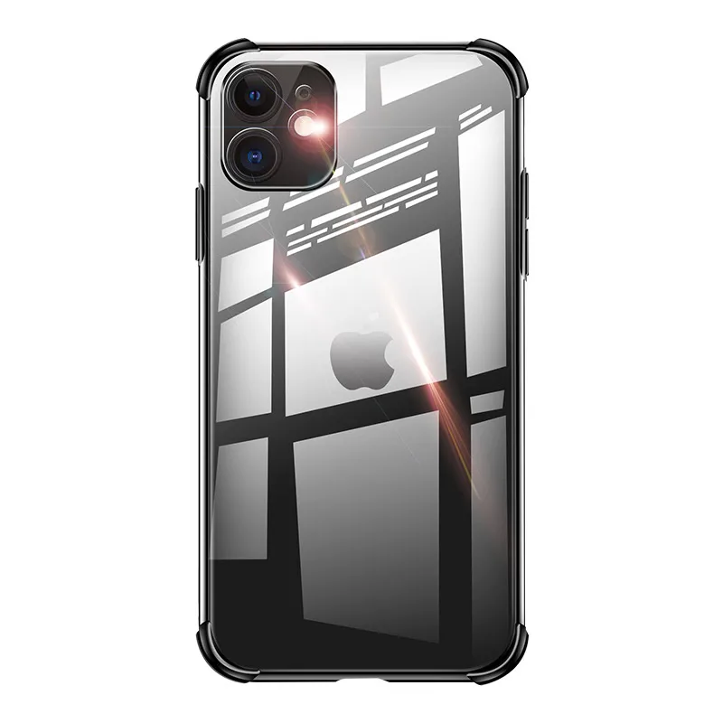 

Ultra Thin Clear Plating Phone Case For iPhone 11Pro XS Max SE2020 12 XR X 8 7 8Plus 7Plus Airbag Shockproof Soft TPU Back Cover