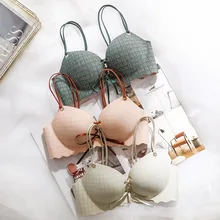 Love beauty бюстгальтер в клеточку женский бюстгальтер цельный дышащий пуш-ап бюстгальтер для женщин с регулируемыми лямками бесшовный бюстгальтер без косточек однотонный бюстгальтер