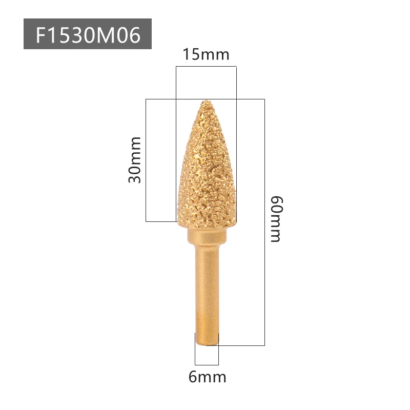Verseri 1 шт. 6 мм хвостовик вакуумная паяная Алмазная насадка шлифовальная вращающаяся пилка для камня серого чугуна из высокопрочной стали