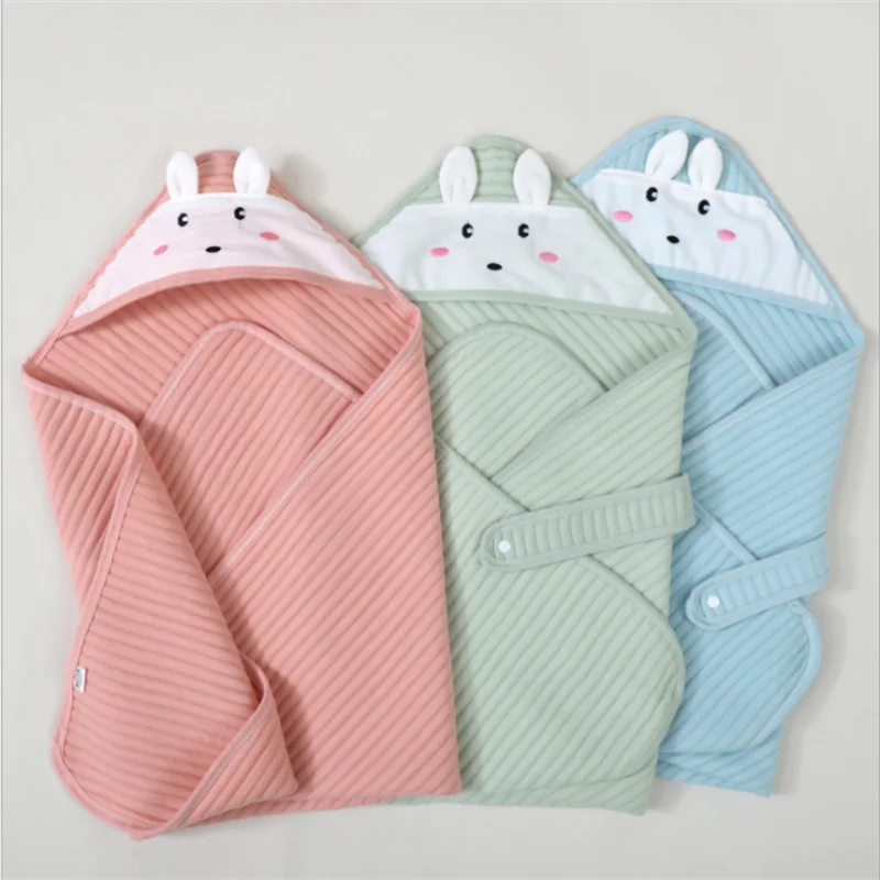 

Holding Quilt Knitted Cotton Newborn Infant Baby Cotton Bag Quilt Infant Cartoon Warm Spring and Autumn Air Conditioning Blanket