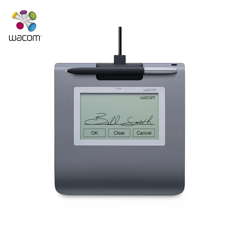 Wacom STU-430 monocromático lcd assinatura almofada conjunto 4.5 Polegada cinza escuro garantia de 1 ano