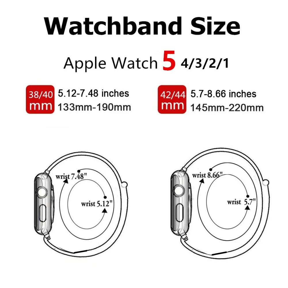 

Nylon Sport Loop Strap For Apple Watch Series 6 SE 44mm 40mm 42mm 38mm watchband Wrist Belt Bracelet correa iwatch 5 4 3 Band