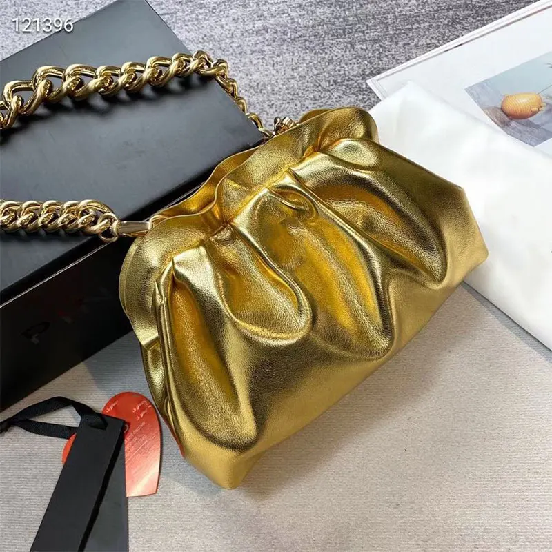 

Fashion designer cloud bag new ladies leather luxury chain bag one shoulder messenger bag free three shoulder straps, free box