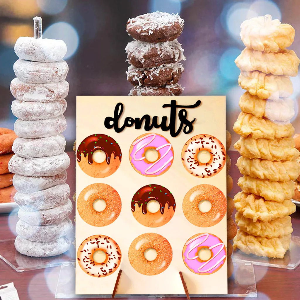 

Wooden Donuts Stand Wall Holds Stand Hanging Doughnut Holder Baby Shower Kids Birthday Kids Birthday Party Wedding Party Decor