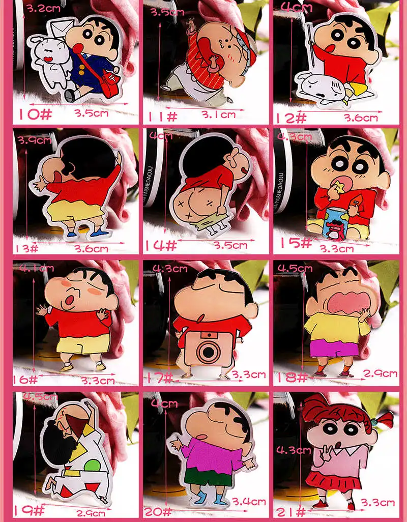 1 шт. Crayon Shin-chan мультфильм демон значки на одежду акриловые значки Kawaii значки на рюкзак булавка брошь значок Y13
