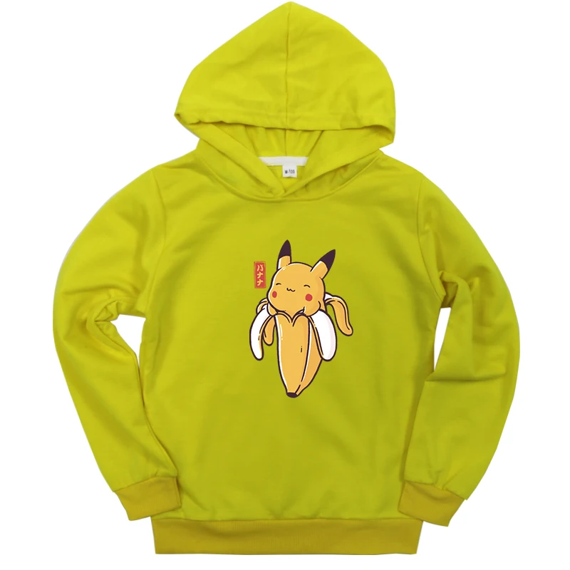 Hoodies 5 Новейшие толстовки с покемонами для маленьких мальчиков и девочек; свитер с принтом Пикачу; хлопковый повседневный спортивный свитер для подростков; сезон весна-осень - Цвет: Hoodies 5