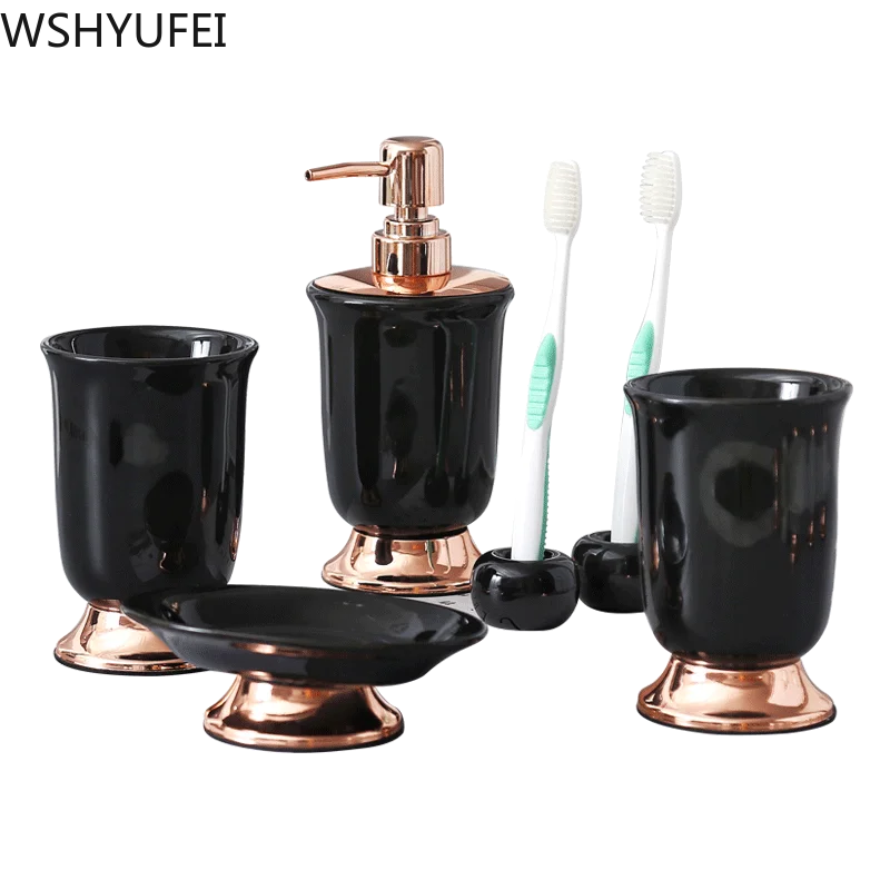 Роскошный керамический набор для ванной комнаты в скандинавском стиле модный