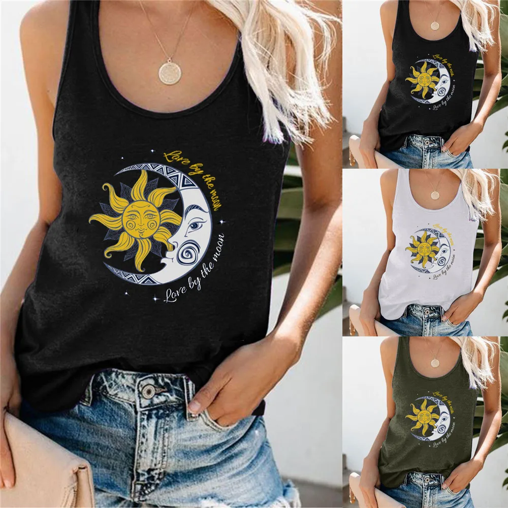 Женский винтажный жилет Graphic Live by the Sun Love Moon|Майки| |