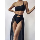 Сексуальное леопардовое бикини, купальный костюм, женская одежда для плавания, накидка на одно плечо, комплект бикини из 2 предметов, женская пляжная одежда, купальный костюм, 2021