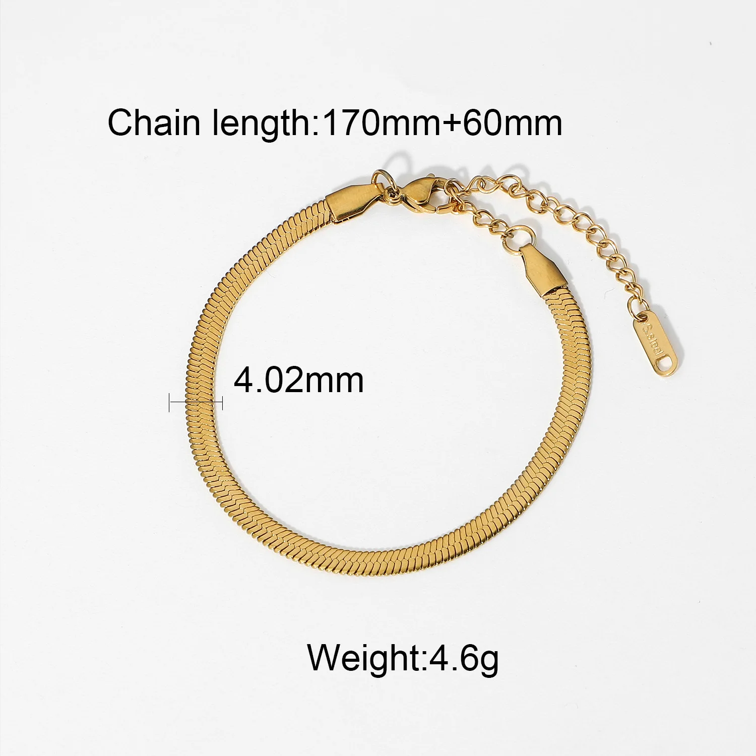 

Fashion Charm Bracelet Independent Packaging Vacuum Electroplating Stainless Steel Snake Bone Chain Bracelet Women Gift