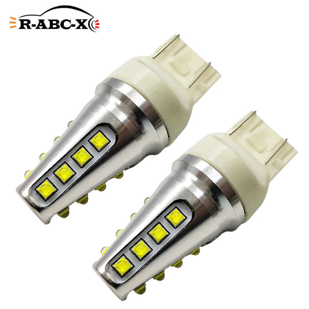 Светодиодные лампы высокой мощности P27/7 Вт 2 шт. 3057 3157 T25 80 SMD светодиодные стоп