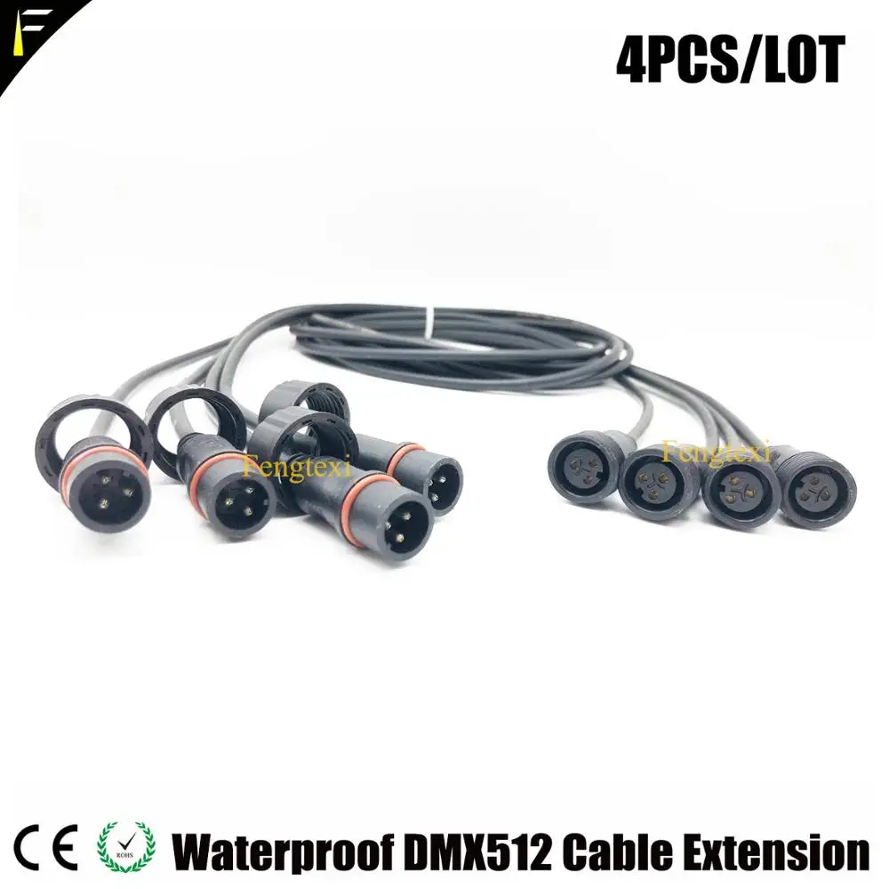 4 шт./лот открытый 3 м DMX512 кабель-удлинитель и сценический светильник 3 м удлинитель питания 3 м