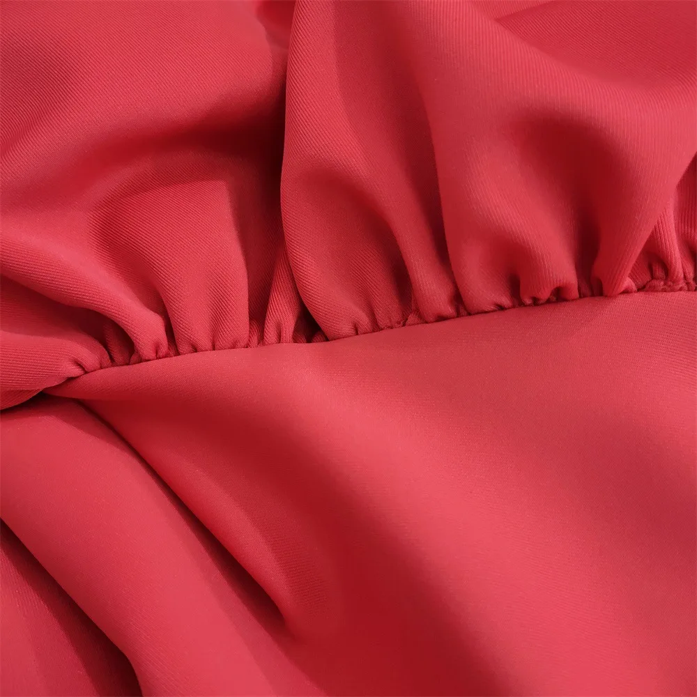 Летние офисные женские элегантные вечерние платья красного размера плюс в