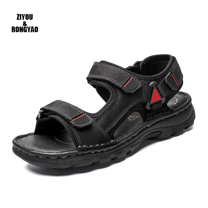 

Мужские летние уличные кроссовки на плоской подошве, повседневные пляжные спортивные туфли, нескользящие спортивные качественные пляжные кроссовки, сандалии, размер 48, новинка 2020