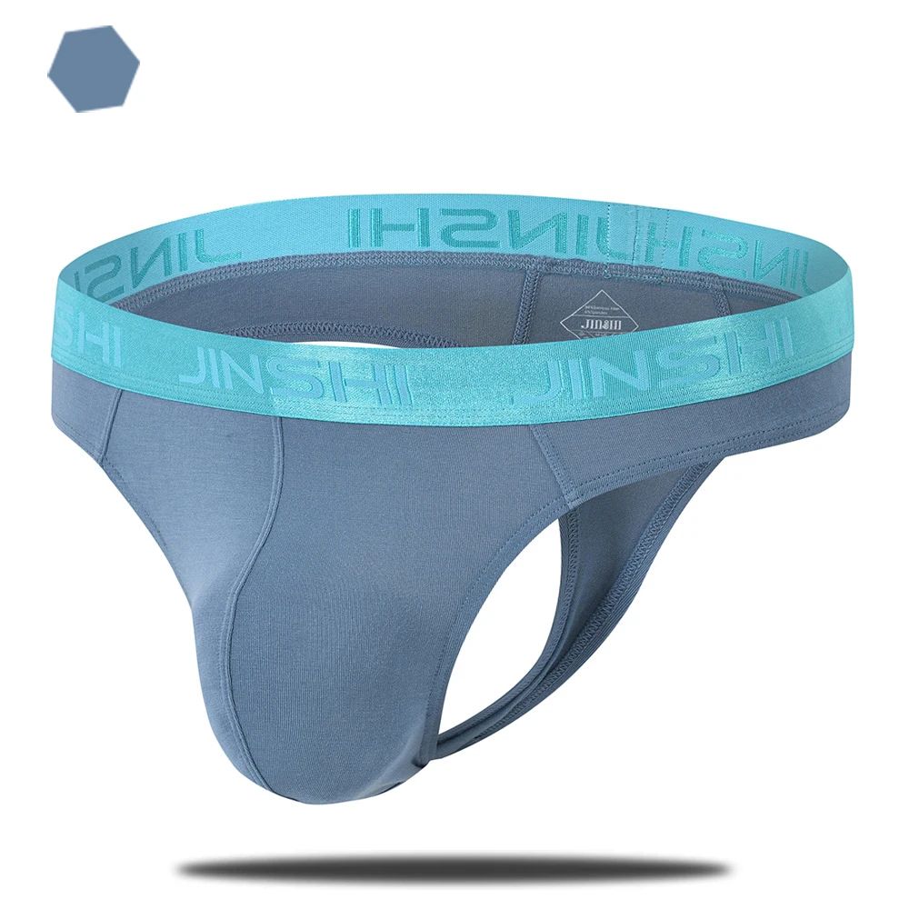 Sexy Bamboo Fiber Men's Underwear Bikini Thongs Men's Low Rise Ventilation Briefs