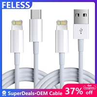 Feless USB C кабель для iPhone 11 12 20 Вт Кабель для быстрой зарядки Apple iPhone 8 6s iPad PD Зарядное устройство Usb Type C провод IOS кабель для передачи данных