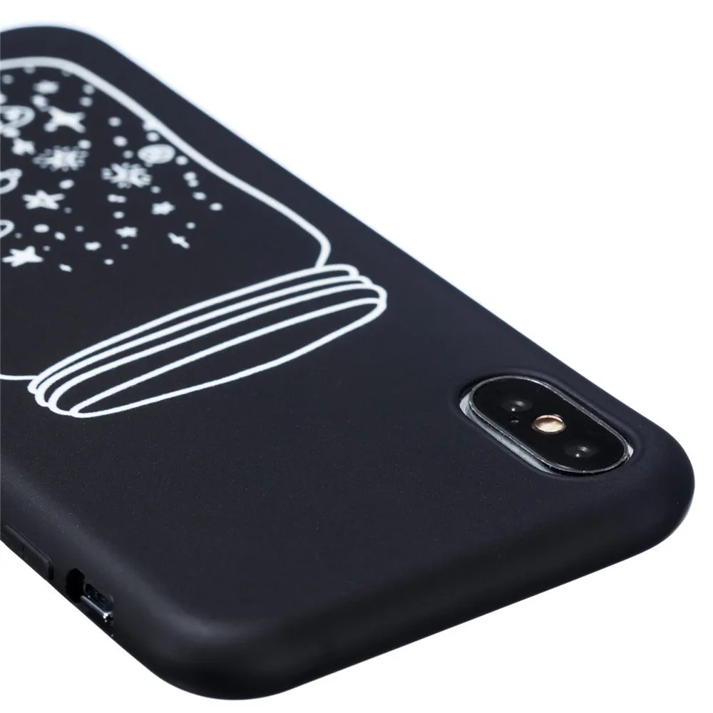 Soft Light Thin Painted Back Fitted Case for iPhone 11 Pro X XS MAX XR 6 6S 7 8 Plus Stylish Feather Pattern Cover Shell |