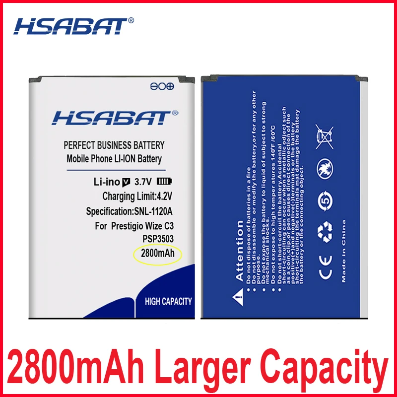 Аккумулятор HSABAT 0 Cycle 2800 мАч для Prestigio Wize C3 PSP 3503 DUO 3503DUO мобильный телефон запасной