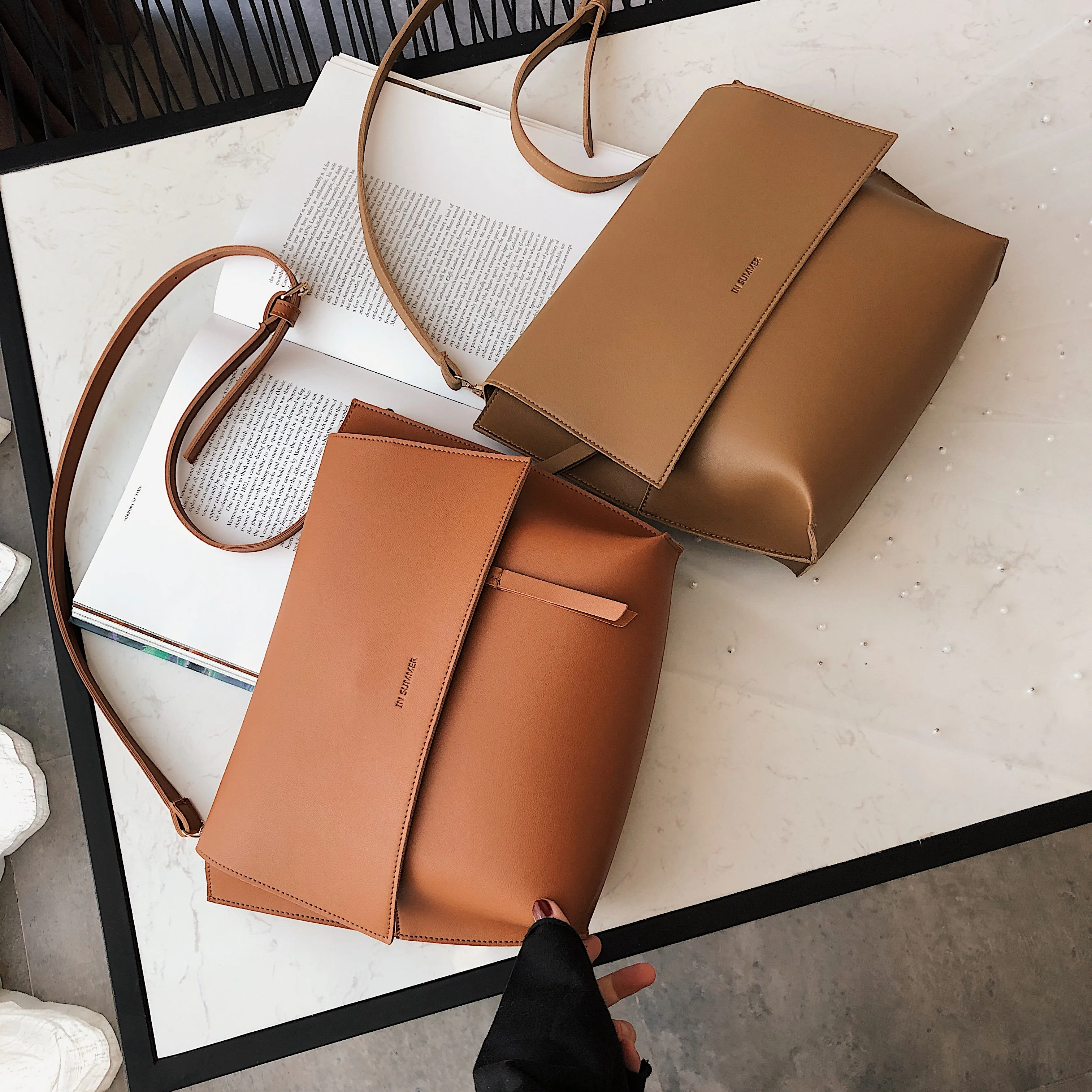 Качественные сумки на плечо из искусственной кожи для женщин 2019 дизайнерская