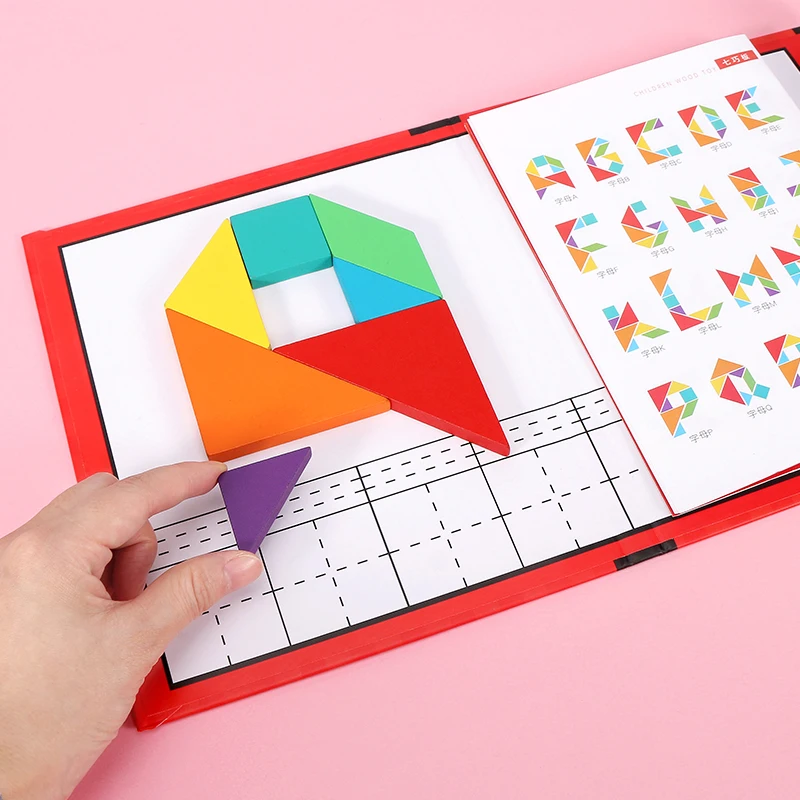 Детская Магнитная книга головоломка игра Монтессори jлобзик обучающая живопись