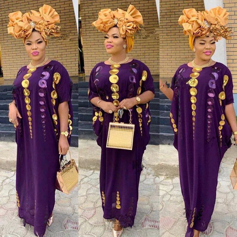 Бюст 138 Новинка Африканское женское платье с вышивкой из бисера блестками и