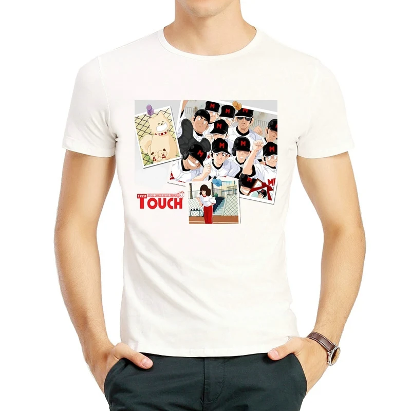 Сенсорный экран Футболка белая Цвет мужские футболки с коротким рукавом