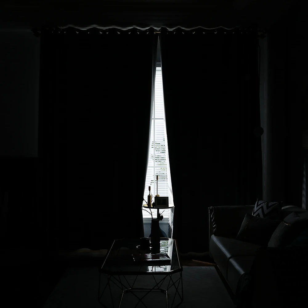 Плотные затемняющие шторы 2 панели для гостиной домашнего декора