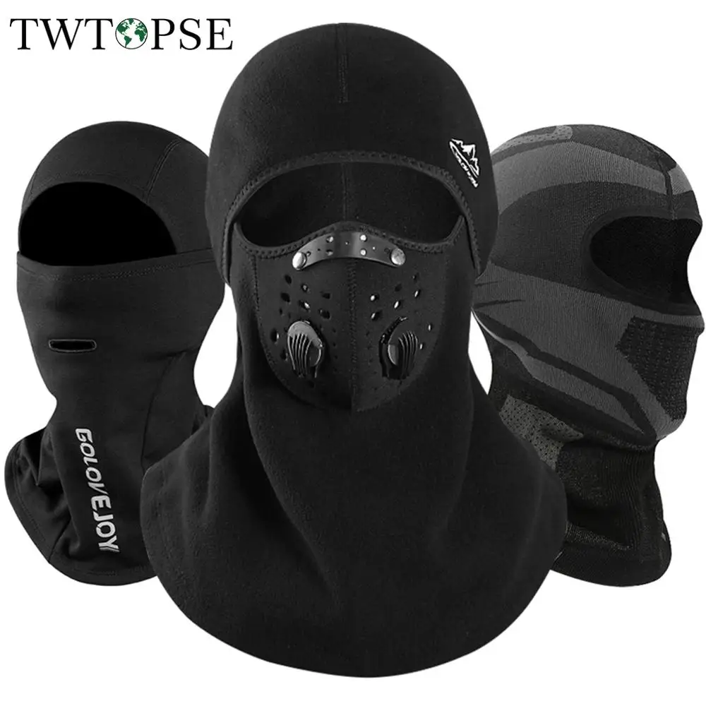 TWTOPSE Winter Warm Sport Cap Riding Scarf Cycling Running Skiing Motocycle Bike Bicycle Hats Masks Windproof Fleece Helmet |