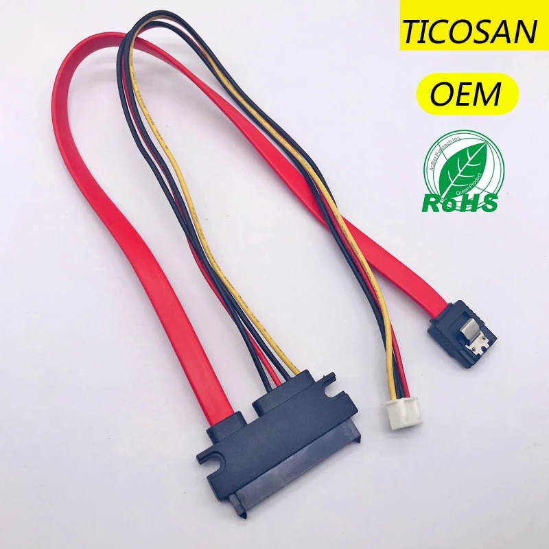 TICOSAN SATA 7 + 15P 22pin 180 ° К SH 2 0 4pin/SATA 7P кабель питания HDD жесткий диск высокоскоростной